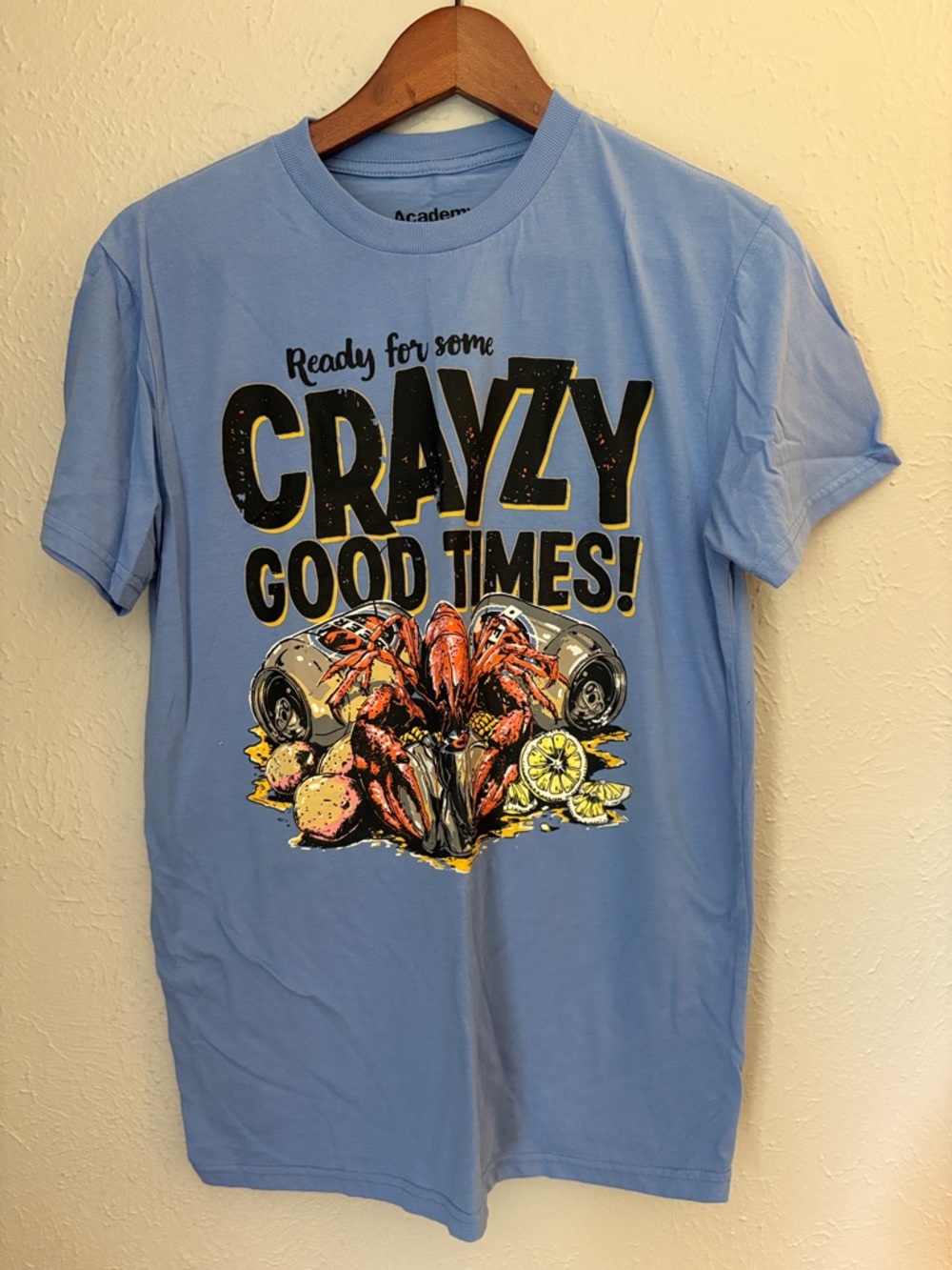 Light Blue 'Crazy Good Times' Graphic Tee